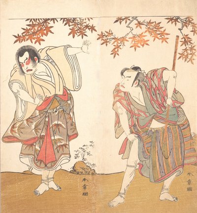 The Actors Ichimura Uzaemon and Arashi Sangoro by Shunsho
