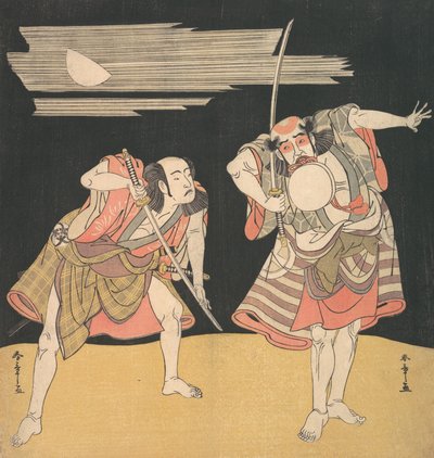 The Actors Otani Tomoemon I and Bando Mitsugoro I by Shunsho