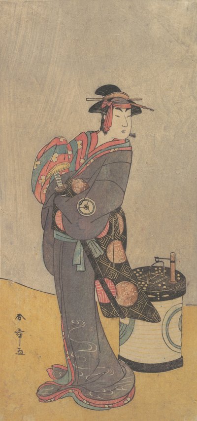 The Fourth Iwai Hanshiro as an Onnadate Woman Kyokaku, ca. 1787-90 by Shunsho