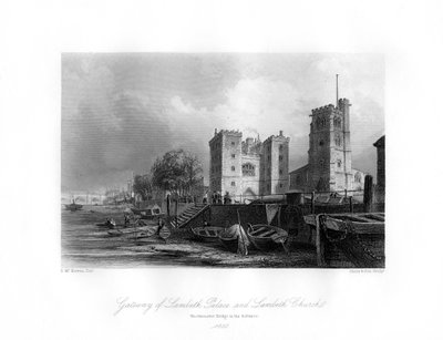 Lambeth Palace and Church, Lambeth by Shury and Son