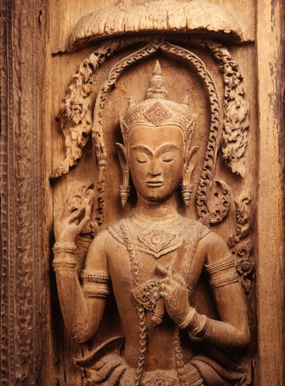 Door with a guardian angel image, from the Ayutthaya Period by Siamese School