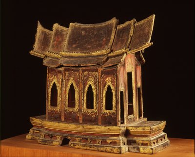 Model of a temple from the Ayutthaya Period by Siamese School