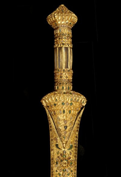 Royal sword hilt, late 14th century by Siamese School