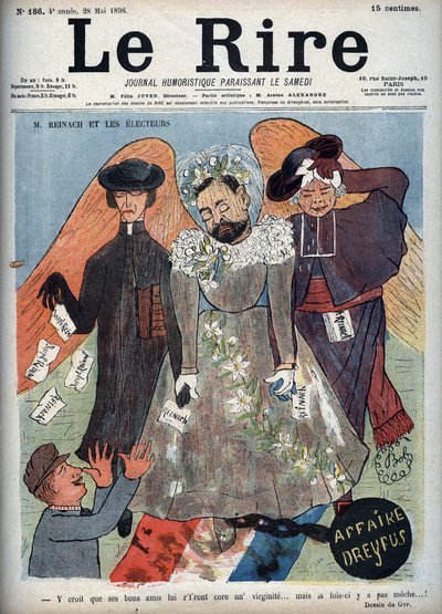 Dreyfus case - M. Reinach and the electors - Cover of satirical magazine 