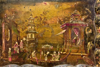 A tea table, (detail) by Sicilian School