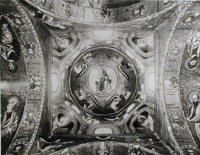 Detail of the Cupola with the Christ Pantocrator in the Centre by Sicilian School