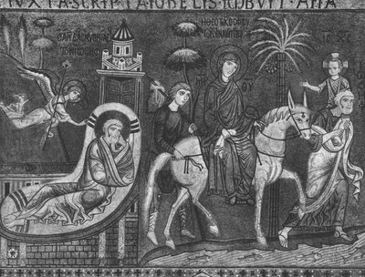 Dream of Joseph and Flight into Egypt by Sicilian School