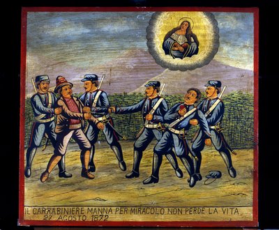 Ex-voto Sicilian: The Carabiner Manna by Miracle Does Not Lose His Life on 27/08/1872 by Sicilian School