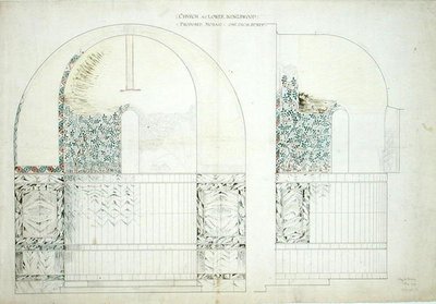 Design for Mosaic for The Church of the Wisdom of God at Lower Kingswood by Sidney Barnsley