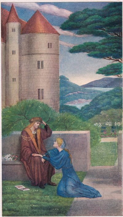 The Prince and Elsie in the garden. 