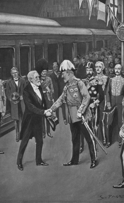 King Edward Welcoming President Loubet, July 6, 1903 by Sidney Paget