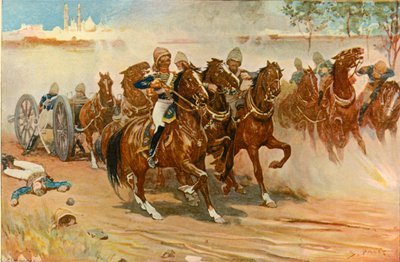 Lieutenant Roberts Saving His Battery Under the Walls of Delhi by Sidney Paget