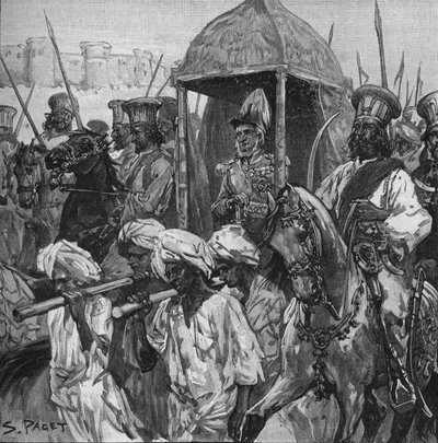 Napier, In Full Uniform, Was Borne Into Hyderabad in a Magnificent Palanquin by Sidney Paget