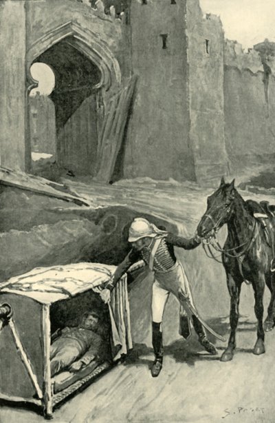 Roberts Finds Nicholson Mortally Wounded Under the Walls of Delhi by Sidney Paget