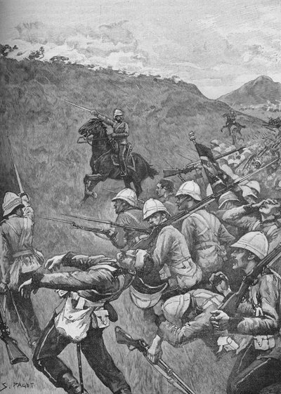 The Men Struggled On Through The Hail of Fire, 1902 by Sidney Paget