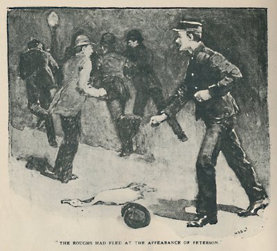 The Roughs Had Fled at the Appearance of Peterson by Sidney Paget