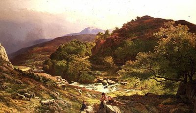 On the River Llugwy near Capel Curig, N. Wales by Sidney Richard Percy