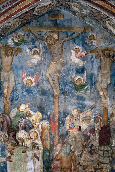 Crucifixion of Christ (Detail) by Sienese School