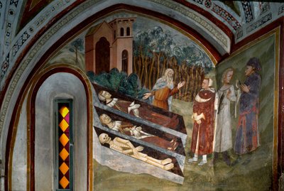 Meeting of the Dead with the Living (Detail) by Sienese School