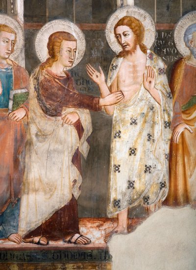 The Incredulity of the Apostle Thomas (Detail) by Sienese School