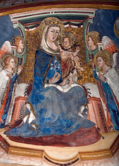 Virgin and Child (detail) by Sienese School