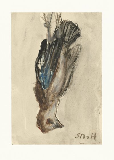 Dead Bird Hanging by Its Feet by Sientje Mesdag van Houten