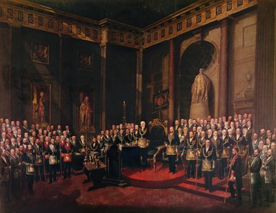 The Reception of HRH The Prince of Wales as Past Grand Master, 1st December 1869 by Sigismund Rosenthal
