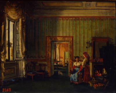 Interior in the House of Prince Alexander Golitsyn in Rome, 1830 by Silvestr Fedosievich Shchedrin
