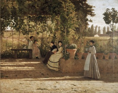 An Afternoon (The Pergola) by Silvestro Lega