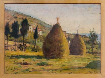 Haystacks in the Sun, c.1890 by Silvestro Lega