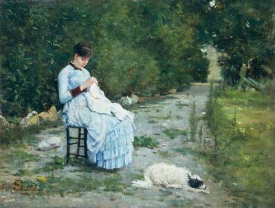 In Garden by Silvestro Lega