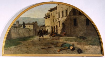 Lunette of war by Silvestro Lega