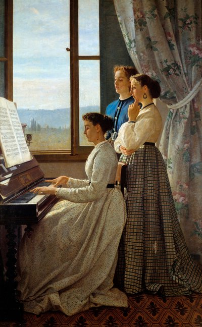 The Tuscan Racket by Silvestro Lega