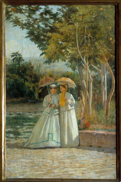 Walk in the Garden by Silvestro Lega