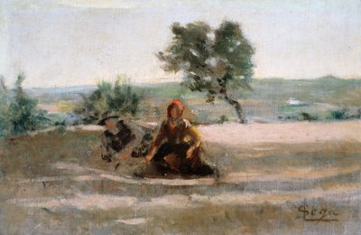 Young Peasants by Silvestro Lega