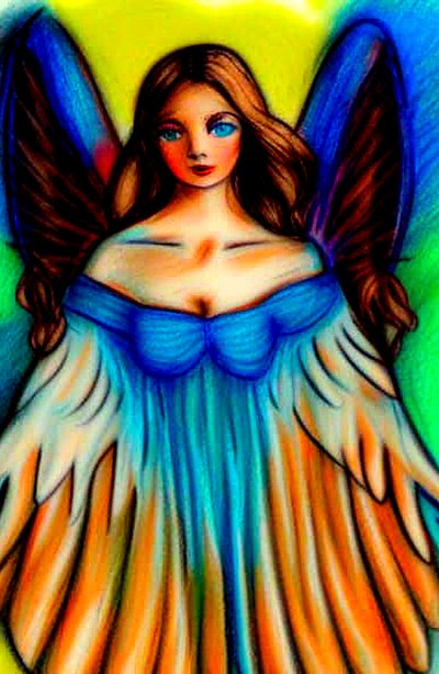 Colors of the Sky: An Angel Portrait by Silvia Martini