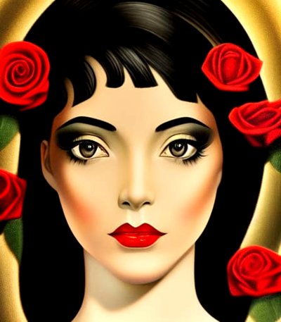 Rose Girl: Elegance in AI Transformation by Silvia Martini