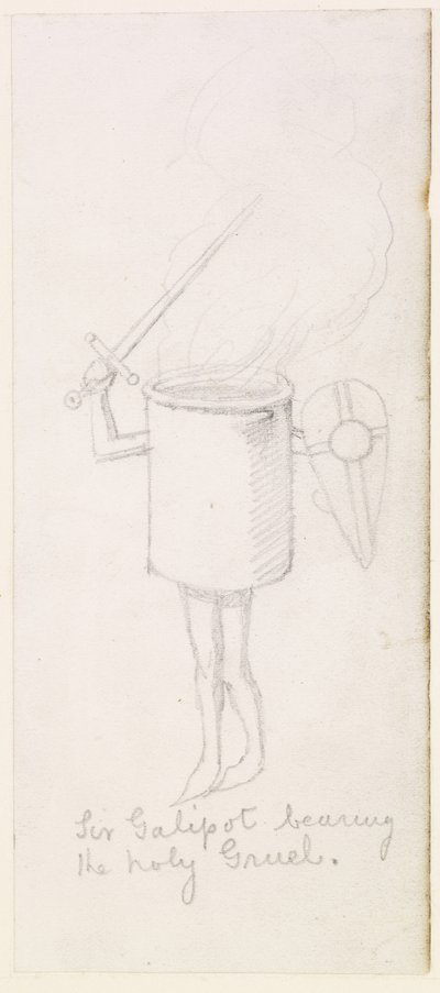 Sir Galipot Bearing the Holy Gruel by Simeon Solomon