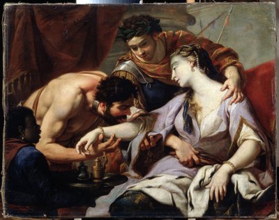 Queen and Slave. Painting by the school of Simon Vouet (1590-1649) by Simon (circle of) Vouet
