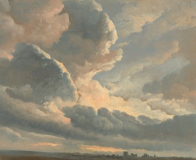 Study of Clouds with a Sunset near Rome by Simon Alexandre Clément Denis