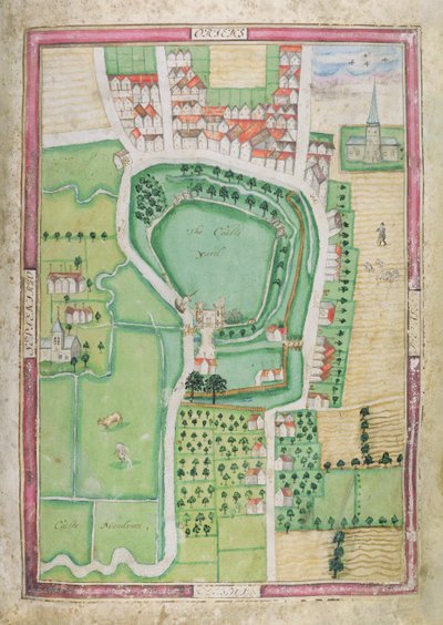 Hertford Castle and Castle Yard, from the 