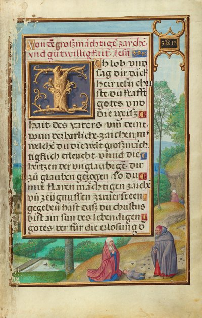 Border with Elijah Raising the Son of the Widow of Sareptha by Simon Bening