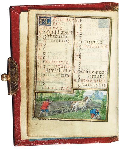 Folio from a miniature Book of Hours, use of Rome, Bruges, 1530-35 by Simon Bening