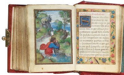 Folio from a miniature Book of Hours, use of Rome, Bruges, 1530-35 by Simon Bening