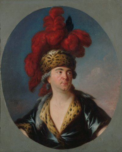 Portrait of Henri-Louis Lekain as Genghis Khan in the Play by Simon Bernard Lenoir