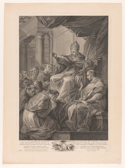 Pope Gregory Surrounded by Cardinals by Simon Charles Miger