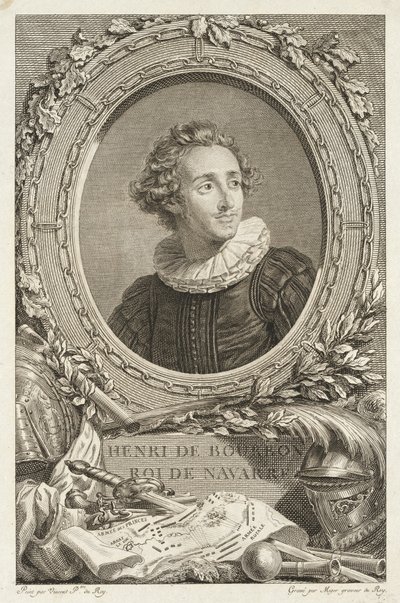 Henri de Bourbon, King of Navarre by Simon Charles Miger after François André Vincent
