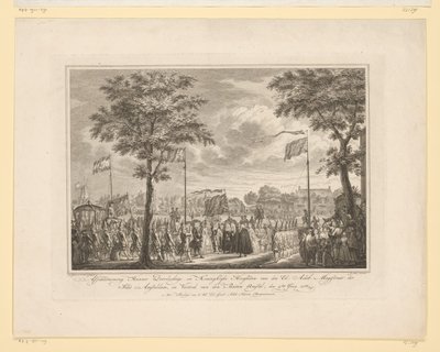 Farewell of William V and Wife at Buiten Amstel, 1768 by Simon Fokke