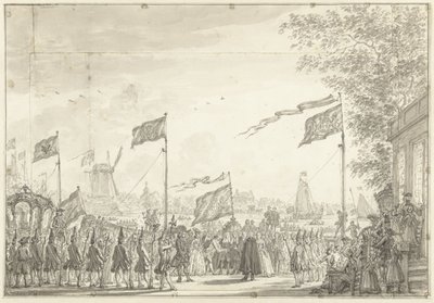 Farewell of William V and Wife at Buitenamstel, 1768 by Simon Fokke