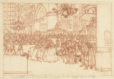 Baptism of Prince William V, 1748 by Simon Fokke